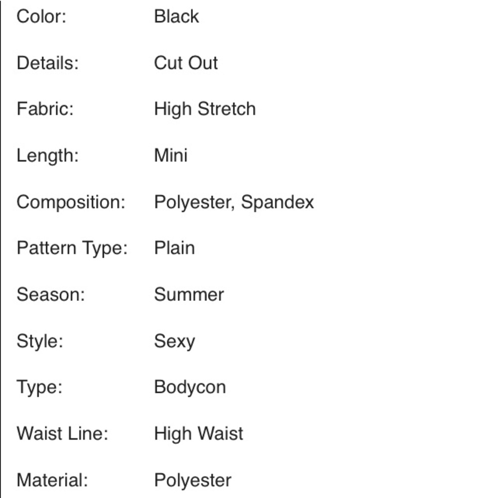 Cut out bodycon black Mini shirt NWT - Picture 6 of 8